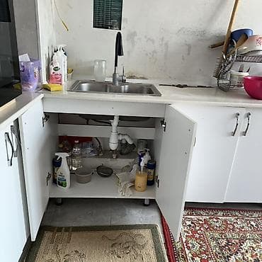 Кухонный гарнитур, Б/у, цвет - Белый, ДСП, Самовывоз — 4