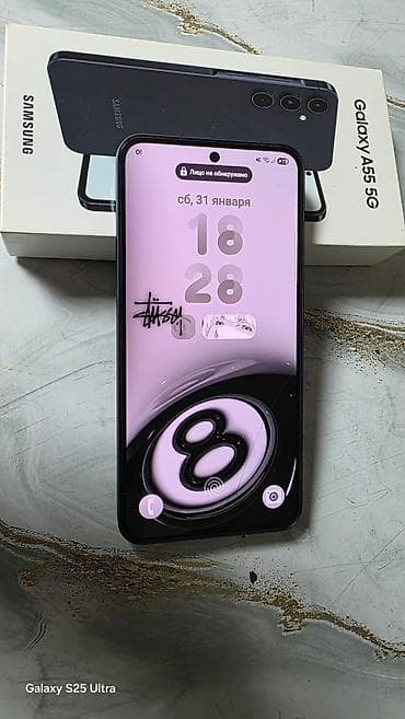 Samsung Galaxy A55, Б/у, 256 ГБ, цвет - Синий