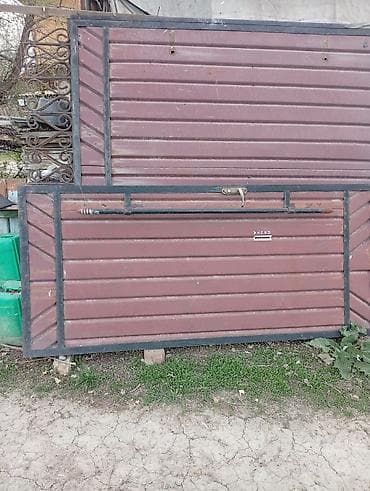 карказ: Металлические распашные ворота с калиткой. - Конструкция: стальной — 6