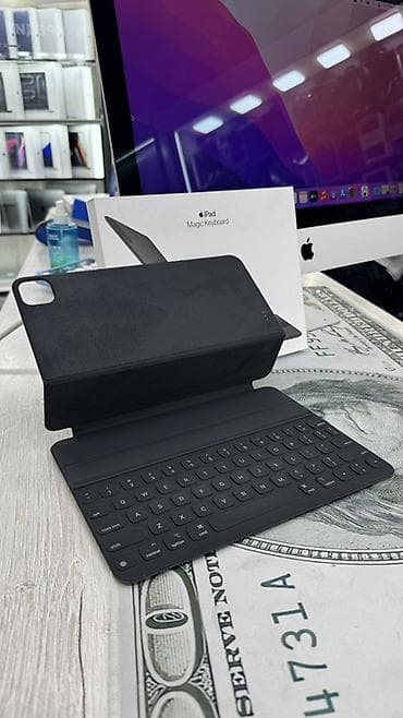 чехол айпад: Клавиатура, Apple, Ножничная, Bluetooth, Проводное подключение, Размер: 100% — 2