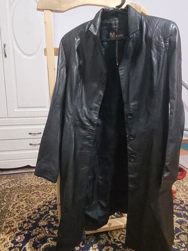 коженые куртки: Кожаная куртка, Классическая модель, Натуральная кожа, Приталенная модель, L — 1