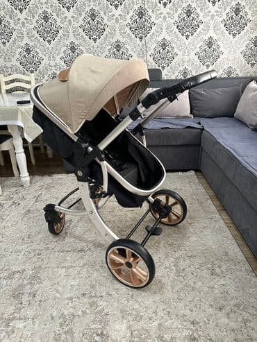 коляска детская цена бишкек: Коляска, цвет - Бежевый, Б/у — 7