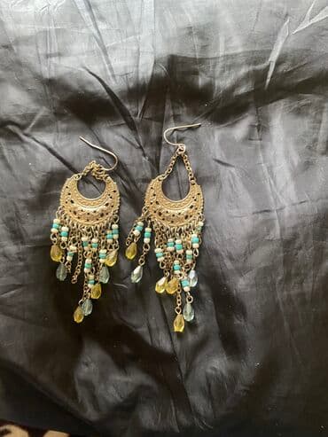 свадебное платье для высокой невесты: Серьги под серебро очень красивый весячий 2я комплект с зеленым — 2