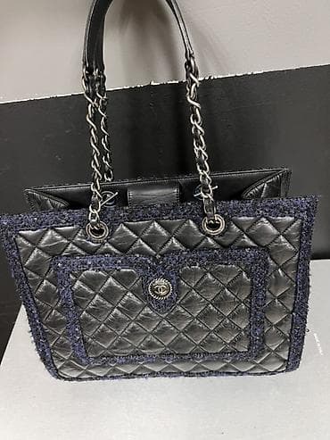chanel оригинал: Классическая сумка, Chanel, Италия, Материал: Комбинированный материал, Стеганая модель, Женские — 1