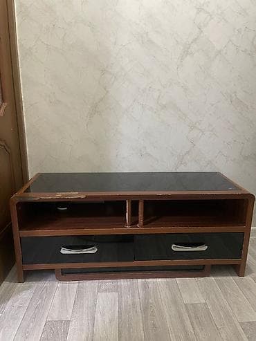 Тумба и подставка для телевизора, Напольная, ЛДСП, Самовывоз, цвет - Коричневый