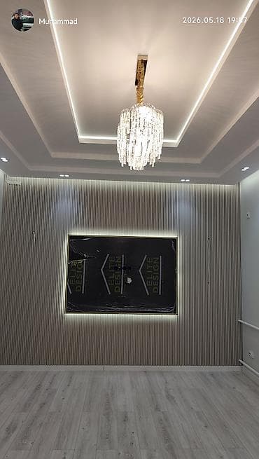 плазменые телевизоры: Декоративная акцент‑стена с LED‑подсветкой для ТВ-зоны - Вертикальные — 2