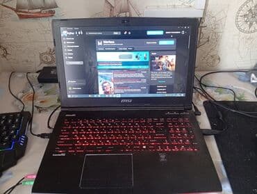 ноутбуки бу бишкек: Игровой ноутбук msi комплекте.мини клавиатура.мышка.коврик.наушник. - — 10