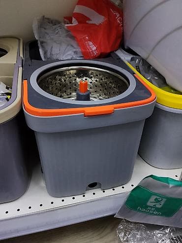 Хозтовары: Ведро с центрифугой для отжима швабры (spin-mop) - Прямоугольное — 2