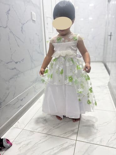 Детское платье, цвет - Белый, Б/у