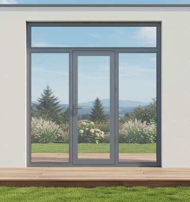 продам дверь входную: Двери для домов и квартир, Алюминий, Со стеклом, цвет - Серый — 1