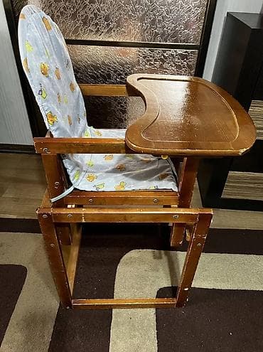 pop it: Детский стульчик для кормления из массива дерева. Конструкция «стол + — 2