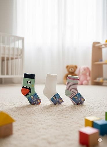 Детские носки только ОПТОМ - Однотонные, в полоску, горошек, звёзды