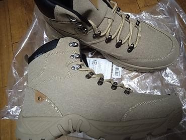 Босоножки, сандалии, шлепанцы: Мужские треккинговые ботинки цвета бежевый песок - Высокая модель с — 4