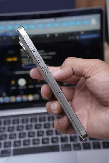 IPhone 16 Pro Max, Б/у, 1 ТБ, Серебристый, Защитное стекло, Чехол — 3