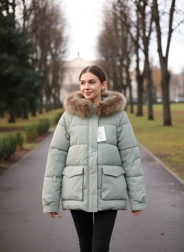 Женские куртки на тёплую осень-зима с капюшоном и меховушкой. Новые