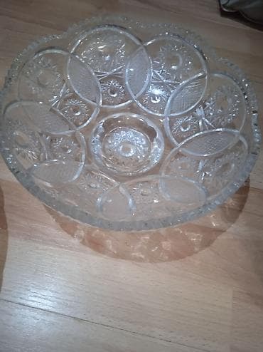 Ашкана буюмдары: Набор из 2 хрустальных/стеклянных салатниц. - Материал: прозрачное — 2