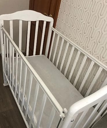 ширма цена: Детская кроватка-манеж белого цвета. - Классическая прямоугольная — 1