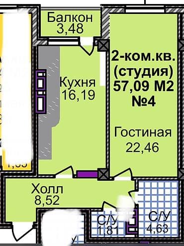 real sight: 1 комната, 57 м² — 7
