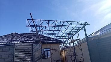 выдвижной навес: Навес, Арочный, Металл, Профнастил, Установка — 5