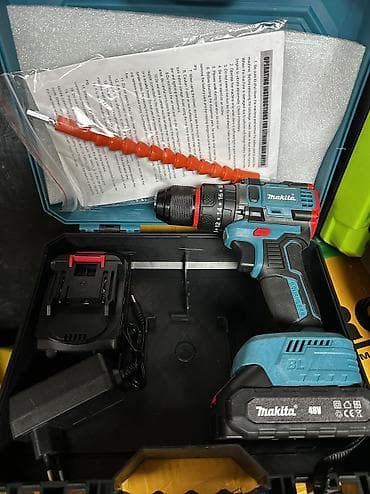 Дом и сад: Аккумуляторная дрель-шуруповерт Makita (48V) в кейсе - Питание — 2