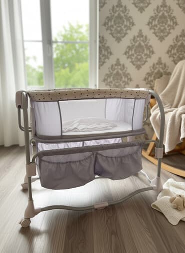 Люлька, Б/у, Колыбель, Металл, цвет - Серый, Платная доставка, Самовывоз
