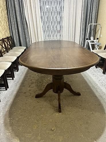 Стол и стул для зала, Б/у, Самовывоз, цвет - Коричневый — 10