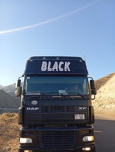 на лобовое: Тягач, DAF, 2004 г., Тентованный — 3