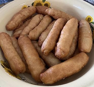 Акшактар, ун, шекер: Домашние жареные пирожки и сосиски в тесте - Начинка: классические — 2