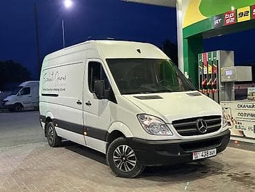 аламедин мебель: Mercedes‑Benz Sprinter фургон (длинная/высокая база). Белый, боковые — 2
