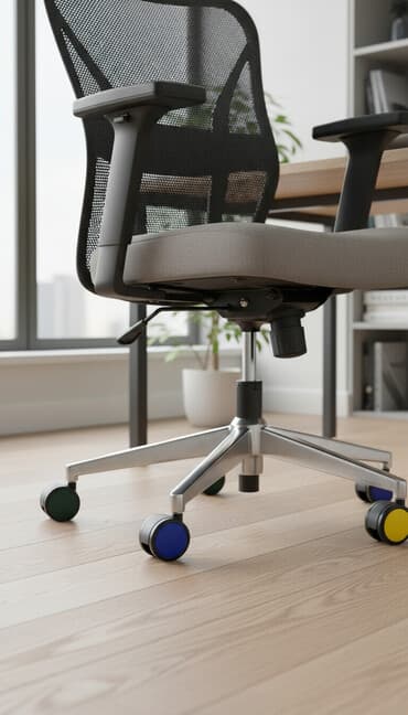 колесики для перемещения мебели: Комплект роликов для офисных/компьютерных кресел. - Тип: мебельные — 1