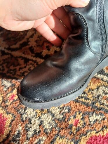 обувь для детей: Детские зимние сапоги, черные. - Материал верха: гладкая экокожа. - — 5