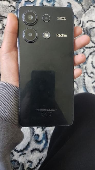 электронный китеп кыргызча: Redmi, Redmi Note 13, Колдонулган, 256 ГБ, түсү - Кара, 1 SIM — 1
