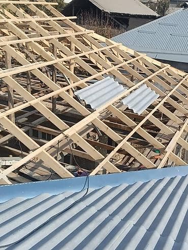 Кровельные работы под ключ Уй салабыз под ключ, крыша, фундамент