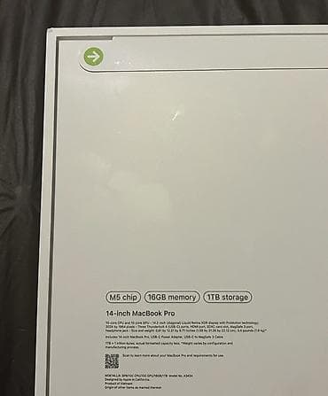 Техника и электроника: MacBook Pro 14 M5 16/1Tb new space black - Чип Apple M5: 10‑ядерный — 2