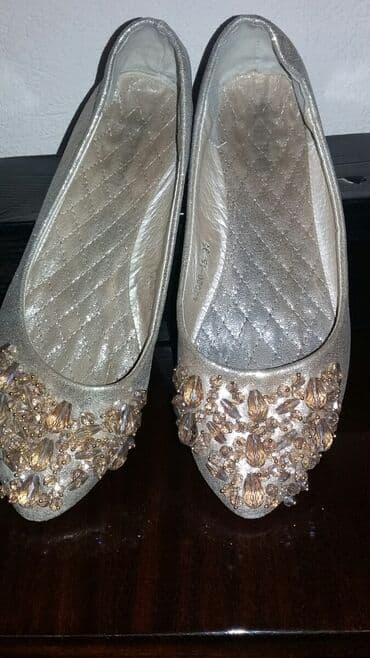 обувь экко: Праздничные балетки. 37р. Почти новые, надевала 2 раза — 1