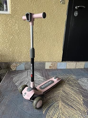 Детский транспорт: Детский трехколесный самокат Scooter (розовый) В ОТЛИЧНОМ СОСТОЯНИИ! — 1