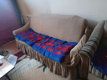 удобный диван: Прямой диван, Б/у, Трехместный — 1