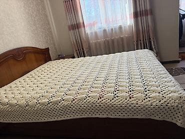 Мебель: Покрывало для кровати, Все сезоны, Вязаный — 3