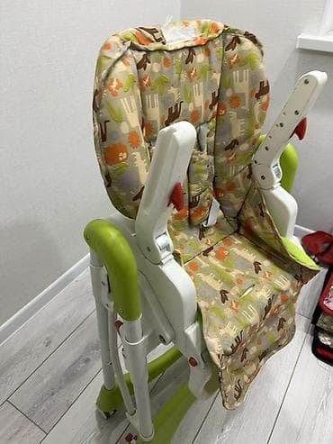 детский стол для кормления: Стульчик для кормления, Б/у, Другой бренд, Пластик, Другой вид, цвет - Зеленый, Самовывоз — 4