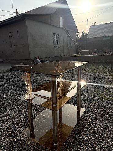 Тумбы и подставки для обуви: Тумба и подставка для телевизора, Напольная, Стекло, цвет - Коричневый — 3