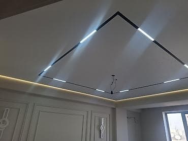 строительная лестница: Натяжной потолок Матовое — 1