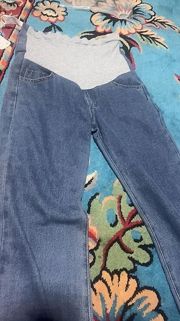 рванные джинсы: Джинсы, Прямые, Китай, Высокая талия, Стрейч, XL — 5