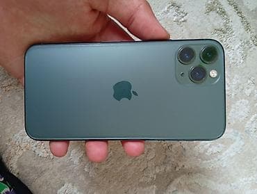 iphone 12 pro maz: IPhone 11 Pro, Б/у, 64 ГБ, Matte Midnight Green, 80 % — 2