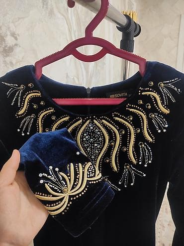 Личные вещи: Турецкое Вечернее бархатное платье SOVITA - Цвет: глубокий — 2