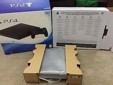 Продаю ps4 слим прошитый 1000 гб 18 игр внутри 2 джойстика один