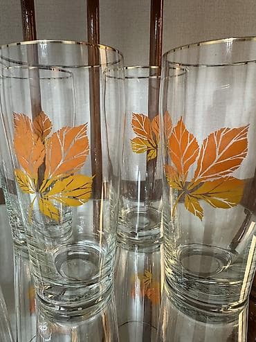 очки стекло: Винтажные стаканы «Смородина», «Осенние листья» из тонкого стекла — 6