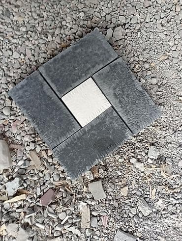 набор приборов: Тротуарная плитка «Квадраты/Кирпичики», серая. - Формат: набор из — 7