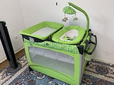 chicco манеж: Манеж-колыбель Chicco 3-в-1, зеленый Функциональный комплект для — 1
