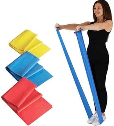 тренажер универсальный для дома: Лента для растяжки Фитнес лента Резина для растяжки. Цвет — 3