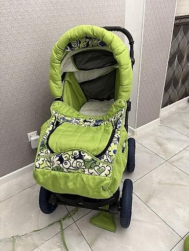 коляска чемодан: Детская коляска универсальная (цвет: лайм с принтом) - Тип — 2